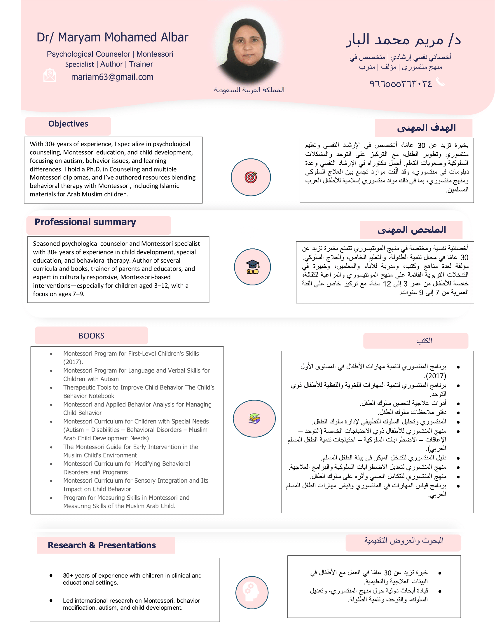 الدكتورة مريم البار